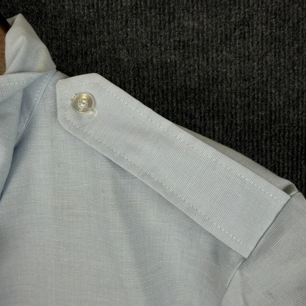 Martin Mfg Co USAF The New Tapered Shirt Epaulets Military Dress Shirt 16 Blue 8